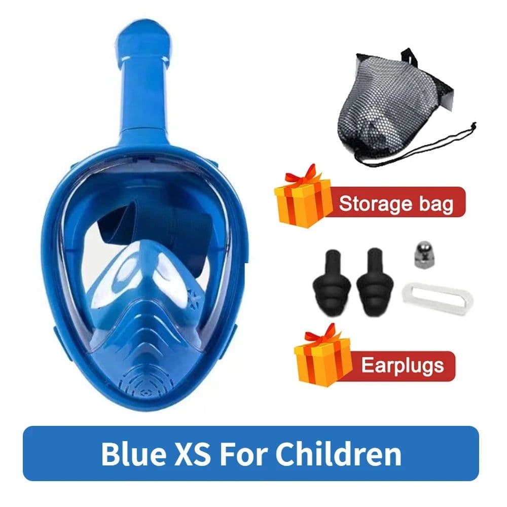 image-Underwater Scuba Anti Fog Full Face Diving Mask Snorkeling Respiratory Masks Safe Waterproof Swimming Equipment for Adult Kids