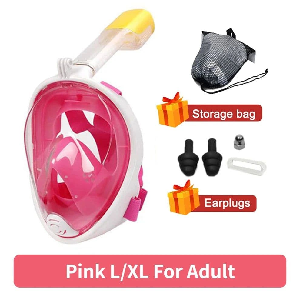 image-Underwater Scuba Anti Fog Full Face Diving Mask Snorkeling Respiratory Masks Safe Waterproof Swimming Equipment for Adult Kids