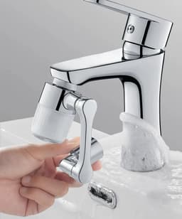 image-New Kitchen Faucet Extender with Filter 2 Modes Metal Universal Swivel Bubbler Nozzle 1080° Rotate Filtered Faucet Extension