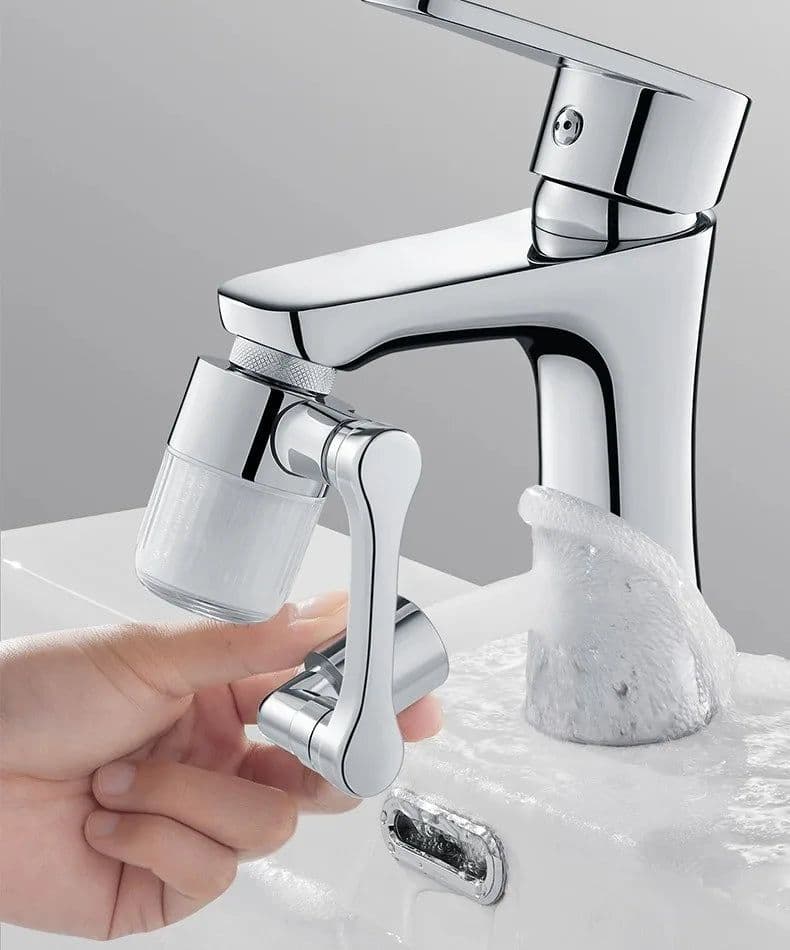 image-New Kitchen Faucet Extender with Filter 2 Modes Metal Universal Swivel Bubbler Nozzle 1080° Rotate Filtered Faucet Extension