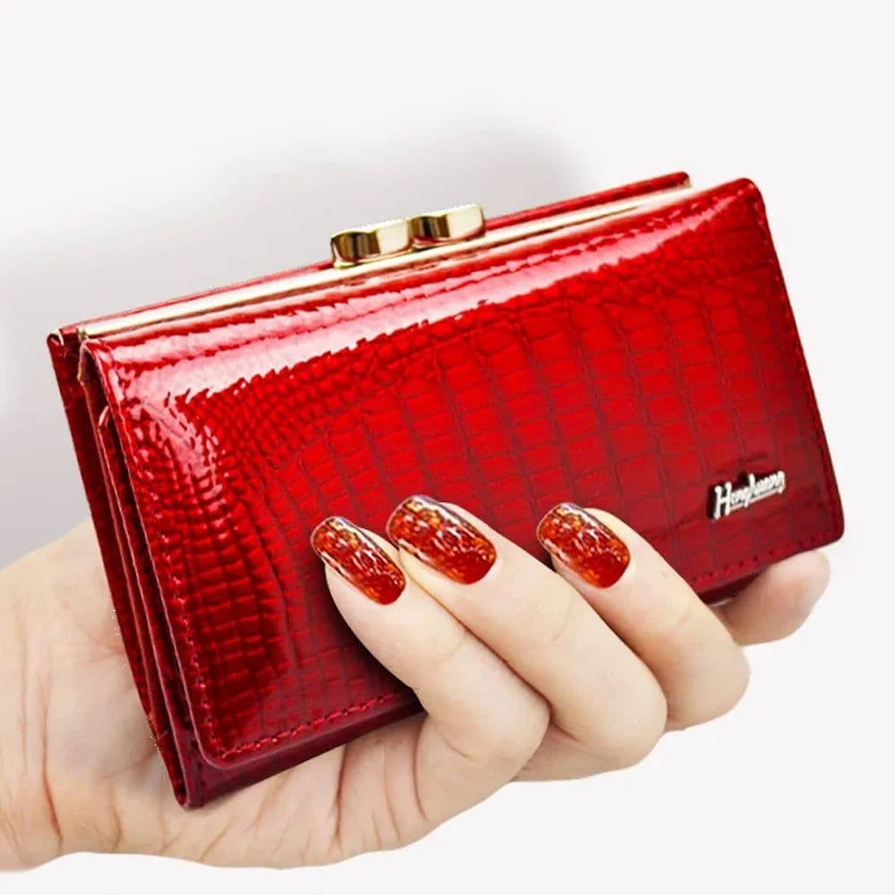 image-HH Women's Wallet and Purse Genuine Leather Lady's Wallets Small Short Clutch Coin Purse Luxury Female Luxury Purses