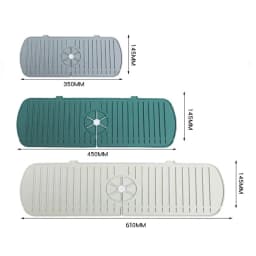 image-Kitchen Silicone Drainage Pad Bathroom Faucet Drip Mat Wash Basin Sink Splash Proof Draining Pad Table Heat Insulation Protector