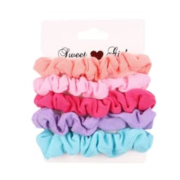 image-3/5/Pcs Silk Scrunchies Print Leopard Scrunchie Set Elastic Hair Bands Solid Color Fashion Headwear Women Hair Accessories Gift