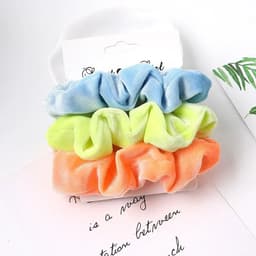 image-3/5/Pcs Silk Scrunchies Print Leopard Scrunchie Set Elastic Hair Bands Solid Color Fashion Headwear Women Hair Accessories Gift