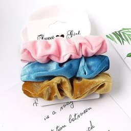 image-3/5/Pcs Silk Scrunchies Print Leopard Scrunchie Set Elastic Hair Bands Solid Color Fashion Headwear Women Hair Accessories Gift