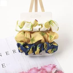 image-3/5/Pcs Silk Scrunchies Print Leopard Scrunchie Set Elastic Hair Bands Solid Color Fashion Headwear Women Hair Accessories Gift