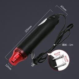 image-Color 110V Flat Plug US Standard Hot Air Gun Heat Shrink Film Soft Pottery Rubber Seal Convex Powder DIY Tool Manual Hair Dryer
