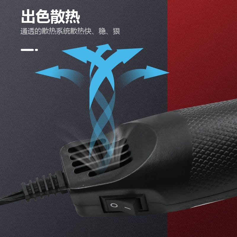 image-Color 110V Flat Plug US Standard Hot Air Gun Heat Shrink Film Soft Pottery Rubber Seal Convex Powder DIY Tool Manual Hair Dryer