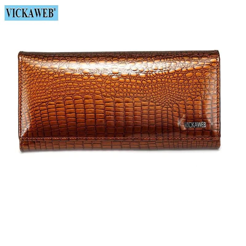 image-Free Gift Genuine Leather Women's Wallets Long Ladies Double Zipper Wallet Clutch Money Bag Design Purse Fashion Purses VK-AE501