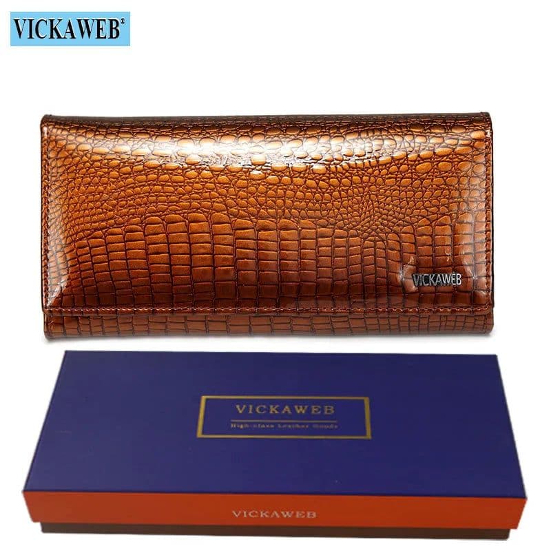 image-Free Gift Genuine Leather Women's Wallets Long Ladies Double Zipper Wallet Clutch Money Bag Design Purse Fashion Purses VK-AE501