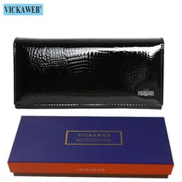image-Free Gift Genuine Leather Women's Wallets Long Ladies Double Zipper Wallet Clutch Money Bag Design Purse Fashion Purses VK-AE501