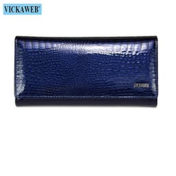 image-Free Gift Genuine Leather Women's Wallets Long Ladies Double Zipper Wallet Clutch Money Bag Design Purse Fashion Purses VK-AE501