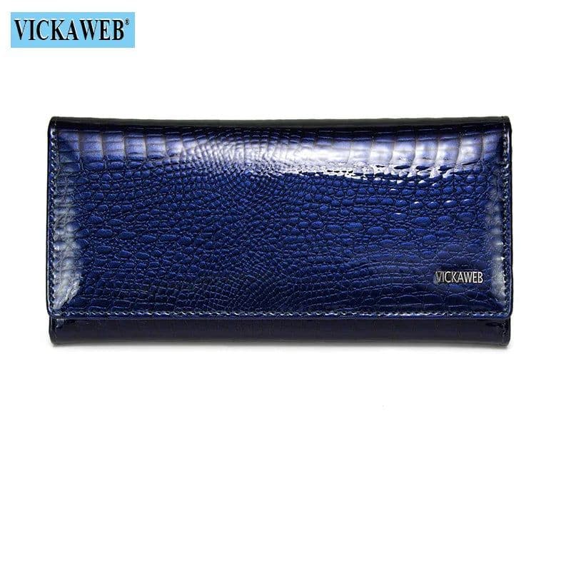 image-Free Gift Genuine Leather Women's Wallets Long Ladies Double Zipper Wallet Clutch Money Bag Design Purse Fashion Purses VK-AE501