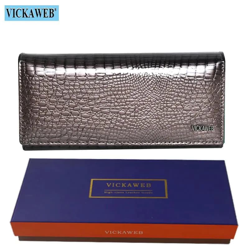 image-Free Gift Genuine Leather Women's Wallets Long Ladies Double Zipper Wallet Clutch Money Bag Design Purse Fashion Purses VK-AE501