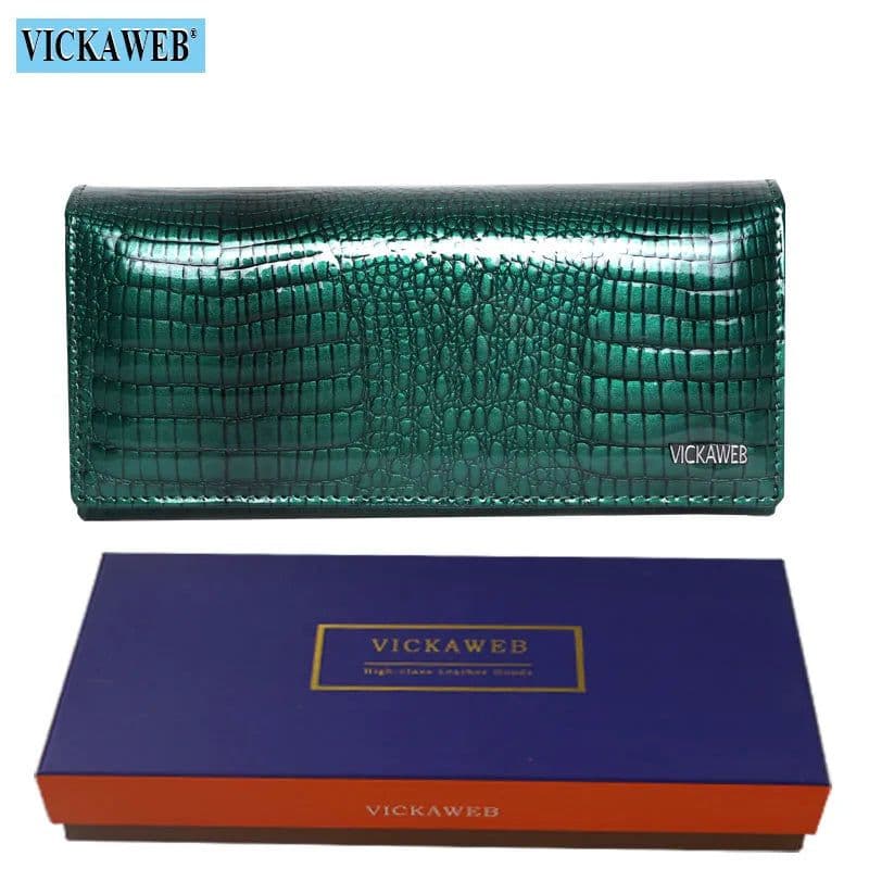 image-Free Gift Genuine Leather Women's Wallets Long Ladies Double Zipper Wallet Clutch Money Bag Design Purse Fashion Purses VK-AE501