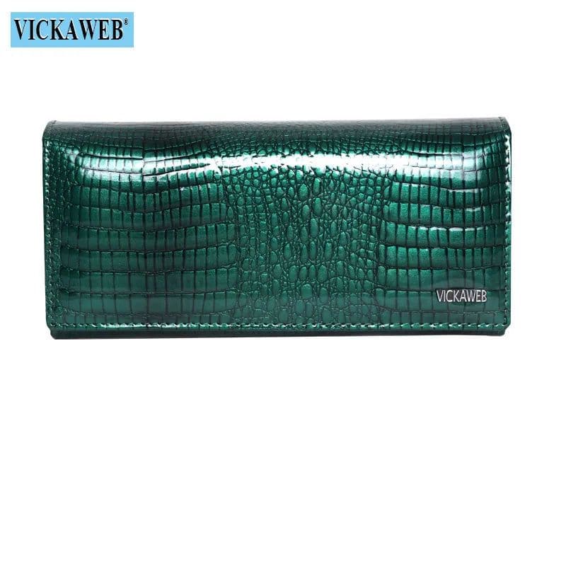 image-Free Gift Genuine Leather Women's Wallets Long Ladies Double Zipper Wallet Clutch Money Bag Design Purse Fashion Purses VK-AE501