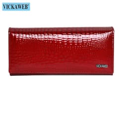 image-Free Gift Genuine Leather Women's Wallets Long Ladies Double Zipper Wallet Clutch Money Bag Design Purse Fashion Purses VK-AE501