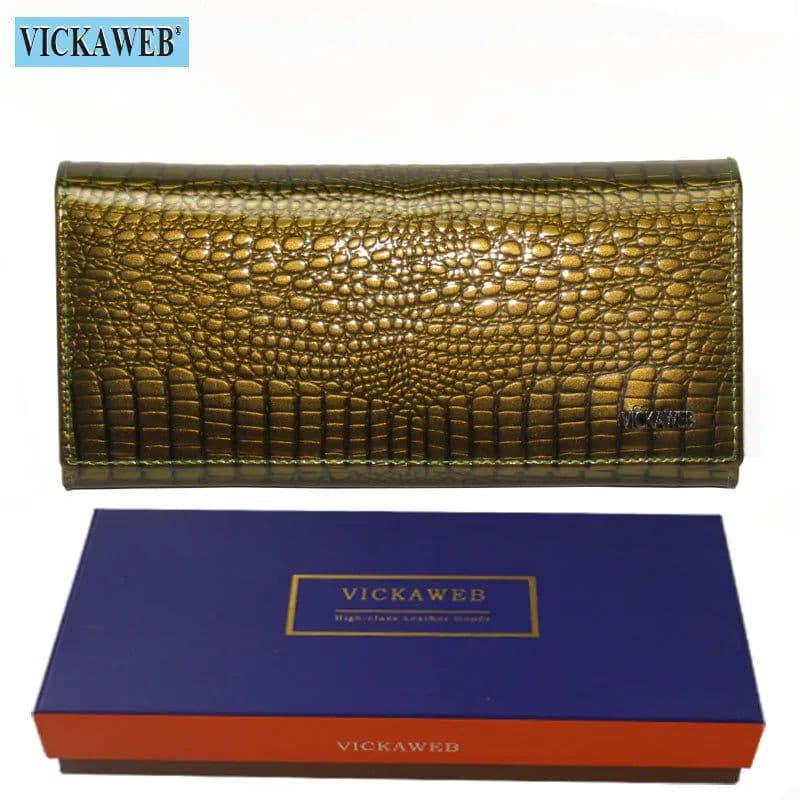image-Free Gift Genuine Leather Women's Wallets Long Ladies Double Zipper Wallet Clutch Money Bag Design Purse Fashion Purses VK-AE501