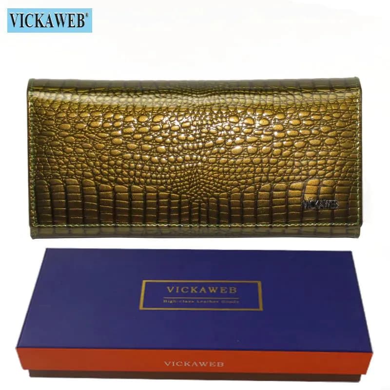 image-Free Gift Genuine Leather Women's Wallets Long Ladies Double Zipper Wallet Clutch Money Bag Design Purse Fashion Purses VK-AE501