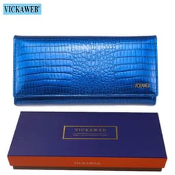 image-Free Gift Genuine Leather Women's Wallets Long Ladies Double Zipper Wallet Clutch Money Bag Design Purse Fashion Purses VK-AE501