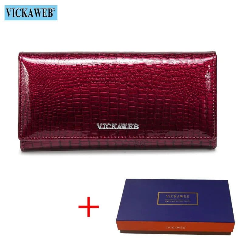 image-Free Gift Genuine Leather Women's Wallets Long Ladies Double Zipper Wallet Clutch Money Bag Design Purse Fashion Purses VK-AE501