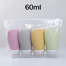 image-60/90ML Silicone Refillable Lotion Bottle Empty Travel Portable Squeeze Shampoo Shower Gel Liquid Cosmetic Dispenser Containers