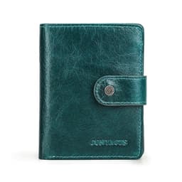 image-CONTACT'S Genuine Leather Wallets for Women Short Fashion Women's Purses Card Holder Zip Coin Purses Female Bag Women's Wallet