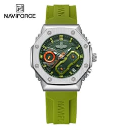 image-NAVIFORCE Fashion Couple Watches Casual Original Sport Silicone Strap Wristwatch for Lovers Auto Date Display Quartz Chronograph