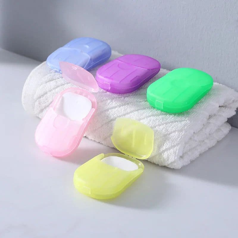 image-Disposable Soap Paper For Traveling Soap Paper Washing Hand Mini Paper Soap Scented Slice Sheet Bath Cleaning Supplies