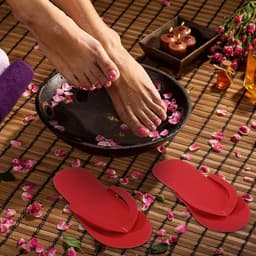 image-Anti-Slip Pedicure Slippers Disposable Flip Flops EVA Foam Spa Slippers Multi Color Pedicure Sandals Bulk Kit Supplies for Guest