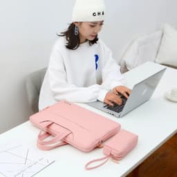 image-Laptop Bag Sleeve Case 12 13.3 15.6 14 inch Shoulder Notebook bag For Macbook Air Pro M1 Lenovo Dell Huawei handbag Briefcase