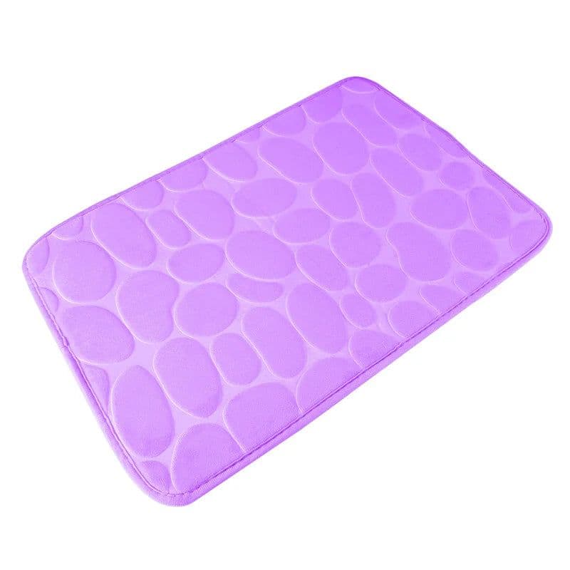 image-Bathroom Bath Mat Set Soft Non Slip Cobblestone Mat Bathroom Rug Absorbent Shower Carpets Cover Floor