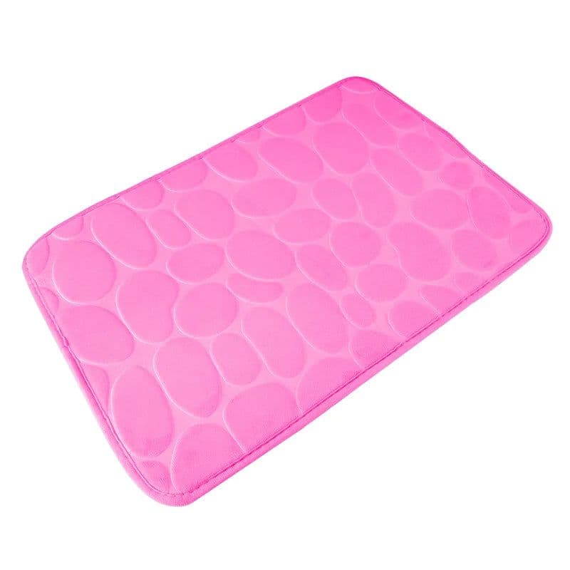 image-Bathroom Bath Mat Set Soft Non Slip Cobblestone Mat Bathroom Rug Absorbent Shower Carpets Cover Floor