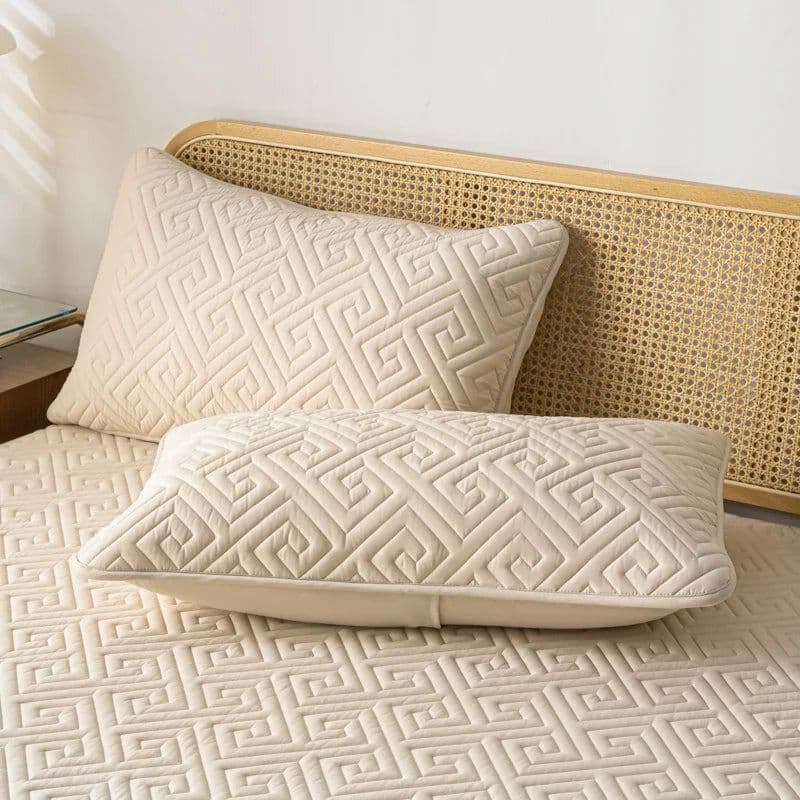 image-1 Piece Waterproof jacquard Fabric Pillowcase Moisture And Sweat Proof Pillow Cover 48x74cm For Bedroom Home Hotel Detor