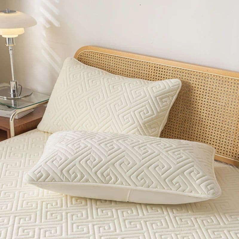 image-1 Piece Waterproof jacquard Fabric Pillowcase Moisture And Sweat Proof Pillow Cover 48x74cm For Bedroom Home Hotel Detor