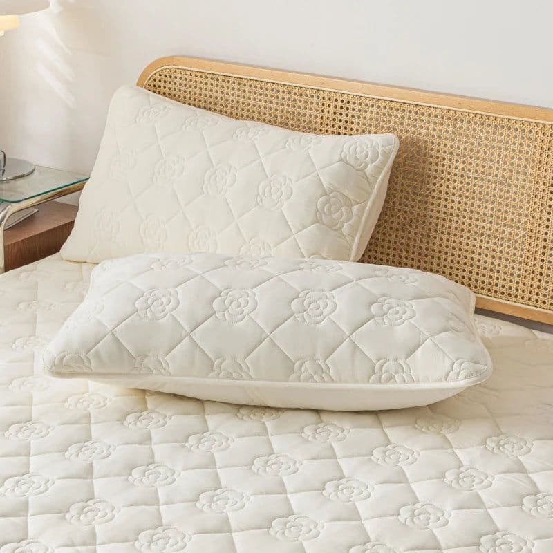 image-1 Piece Waterproof jacquard Fabric Pillowcase Moisture And Sweat Proof Pillow Cover 48x74cm For Bedroom Home Hotel Detor