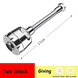 image-Kitchen gadgets 2/3 Mode Faucet 360 Degree Rotation Filter Extension Tube Shower Water Saving Tap Universal Kitchen Accessories