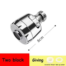 image-Kitchen gadgets 2/3 Mode Faucet 360 Degree Rotation Filter Extension Tube Shower Water Saving Tap Universal Kitchen Accessories