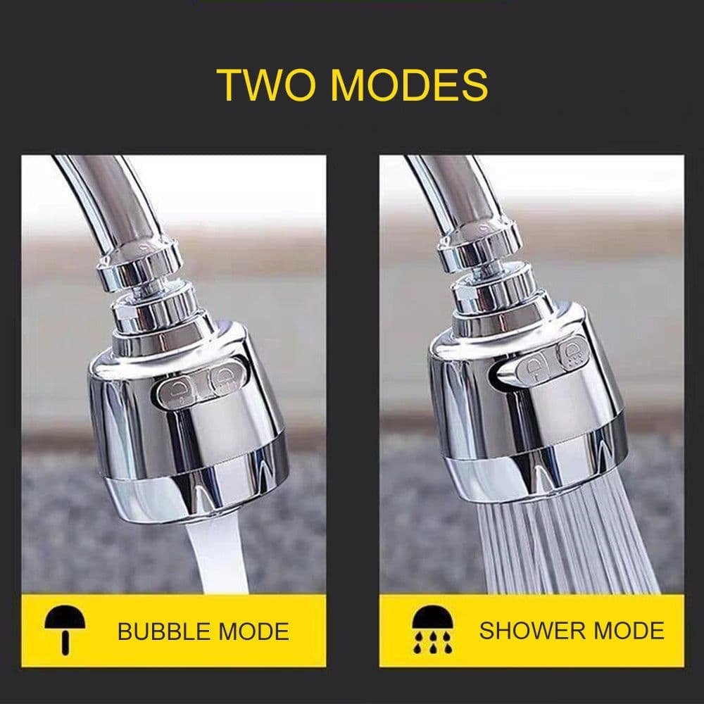 image-Kitchen gadgets 2/3 Mode Faucet 360 Degree Rotation Filter Extension Tube Shower Water Saving Tap Universal Kitchen Accessories