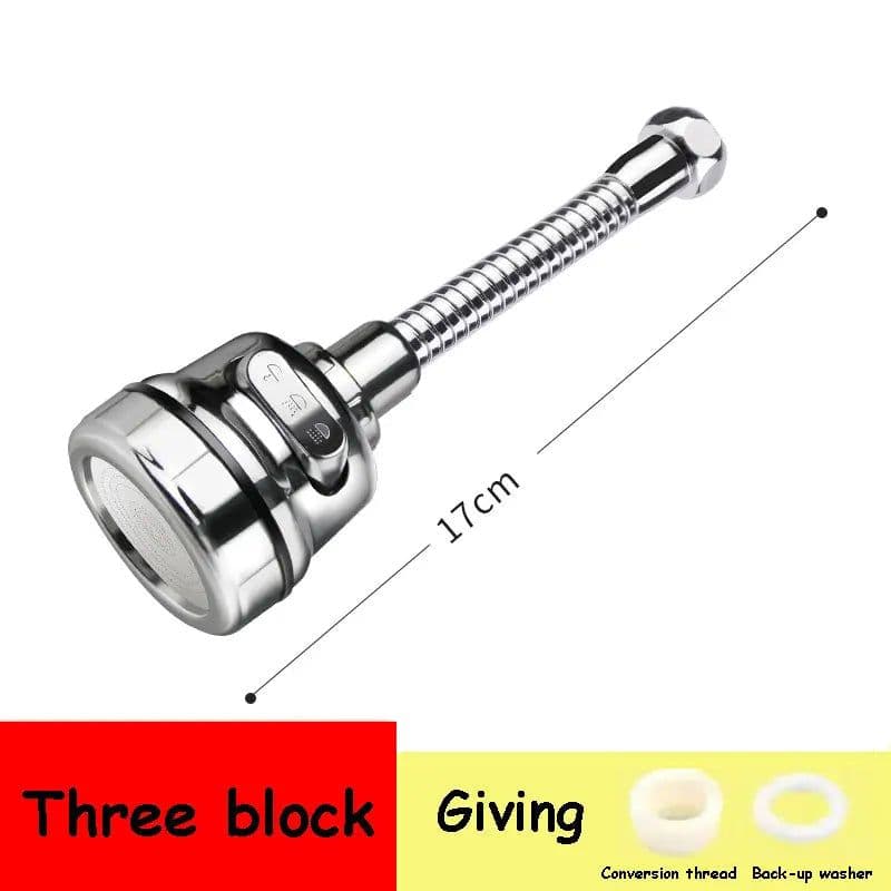 image-Kitchen gadgets 2/3 Mode Faucet 360 Degree Rotation Filter Extension Tube Shower Water Saving Tap Universal Kitchen Accessories