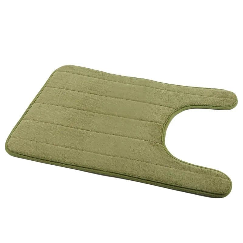 image-Household Slow Rebound U-Shaped Water Absorbing Mats Bathroom Toilet Mats Kitchen Mats Toilet Floor Mats Toilet Accessories