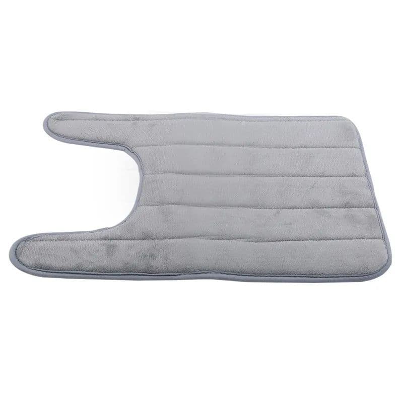 image-Household Slow Rebound U-Shaped Water Absorbing Mats Bathroom Toilet Mats Kitchen Mats Toilet Floor Mats Toilet Accessories