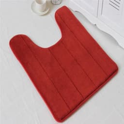 image-Household Slow Rebound U-Shaped Water Absorbing Mats Bathroom Toilet Mats Kitchen Mats Toilet Floor Mats Toilet Accessories