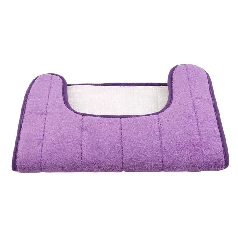 image-Household Slow Rebound U-Shaped Water Absorbing Mats Bathroom Toilet Mats Kitchen Mats Toilet Floor Mats Toilet Accessories