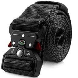 image-Compass Tactical Belt Quick Release Outdoor Military Belt Real Nylon Sports Accessories Men And Women Black Plastics Belt