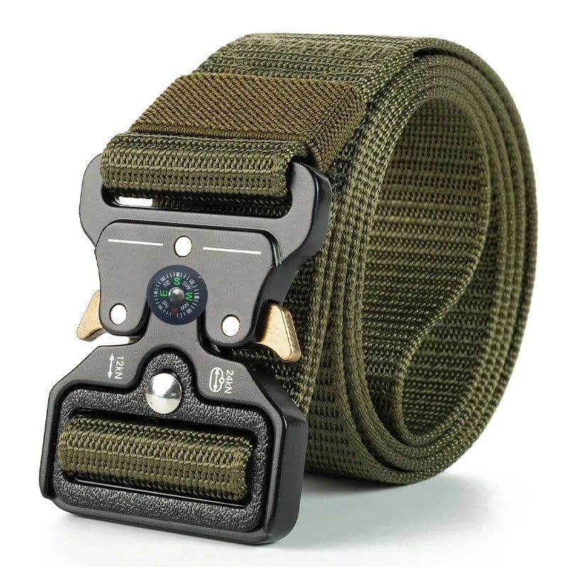 image-Compass Tactical Belt Quick Release Outdoor Military Belt Real Nylon Sports Accessories Men And Women Black Plastics Belt
