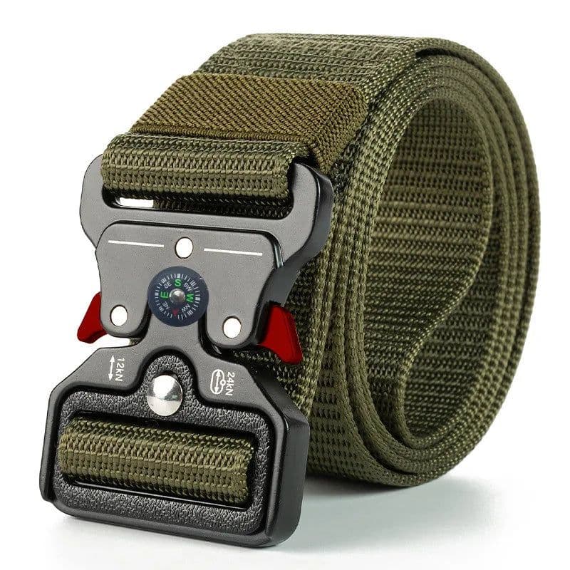 image-Compass Tactical Belt Quick Release Outdoor Military Belt Real Nylon Sports Accessories Men And Women Black Plastics Belt