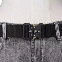 image-Compass Tactical Belt Quick Release Outdoor Military Belt Real Nylon Sports Accessories Men And Women Black Plastics Belt
