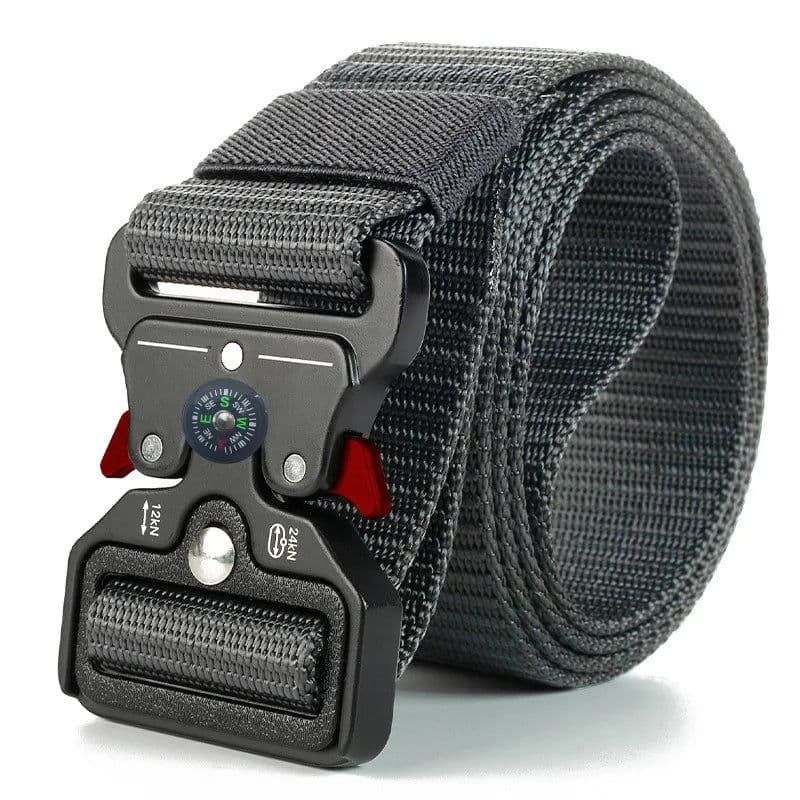 image-Compass Tactical Belt Quick Release Outdoor Military Belt Real Nylon Sports Accessories Men And Women Black Plastics Belt