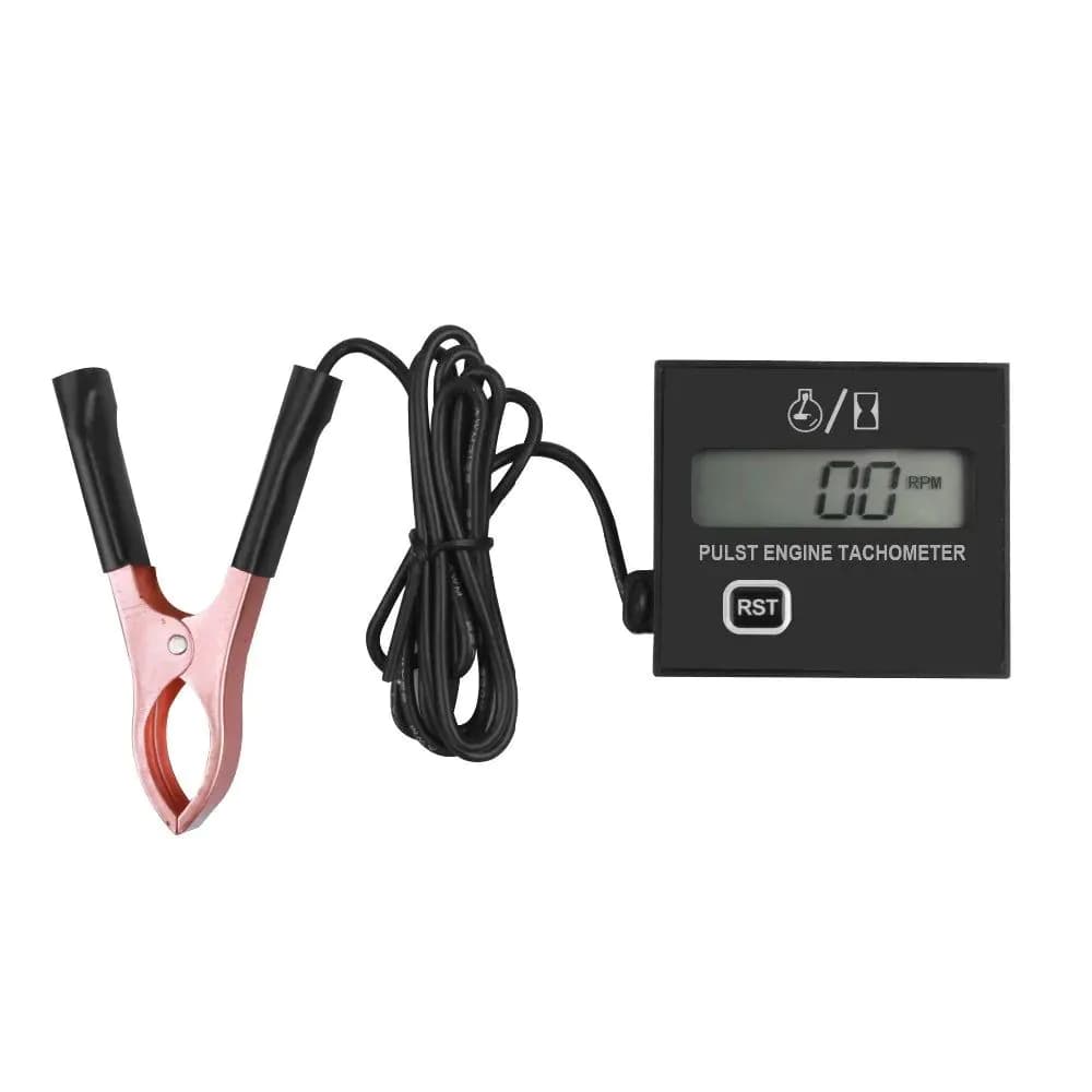 image-Gasoline engine moter speed tester inductive tach hour meter digital Tachometer clip style waterproof for motorcycle chainsaw